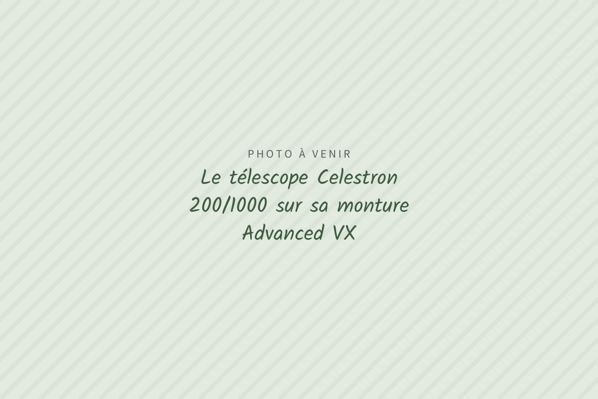 Photo à venir : le télescope Celestron 200/1000 sur sa monture Advanced VX